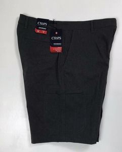 Chaps Performance Engineering Stretch Shorts Mens Sz 34 UPF 50+ Media Pocket NWT